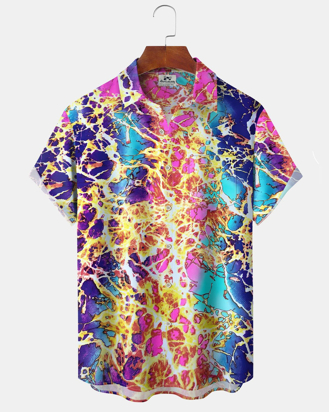 Alohadaddy® Vintage Abstract Print Art Button Pocket Cardigan Men&