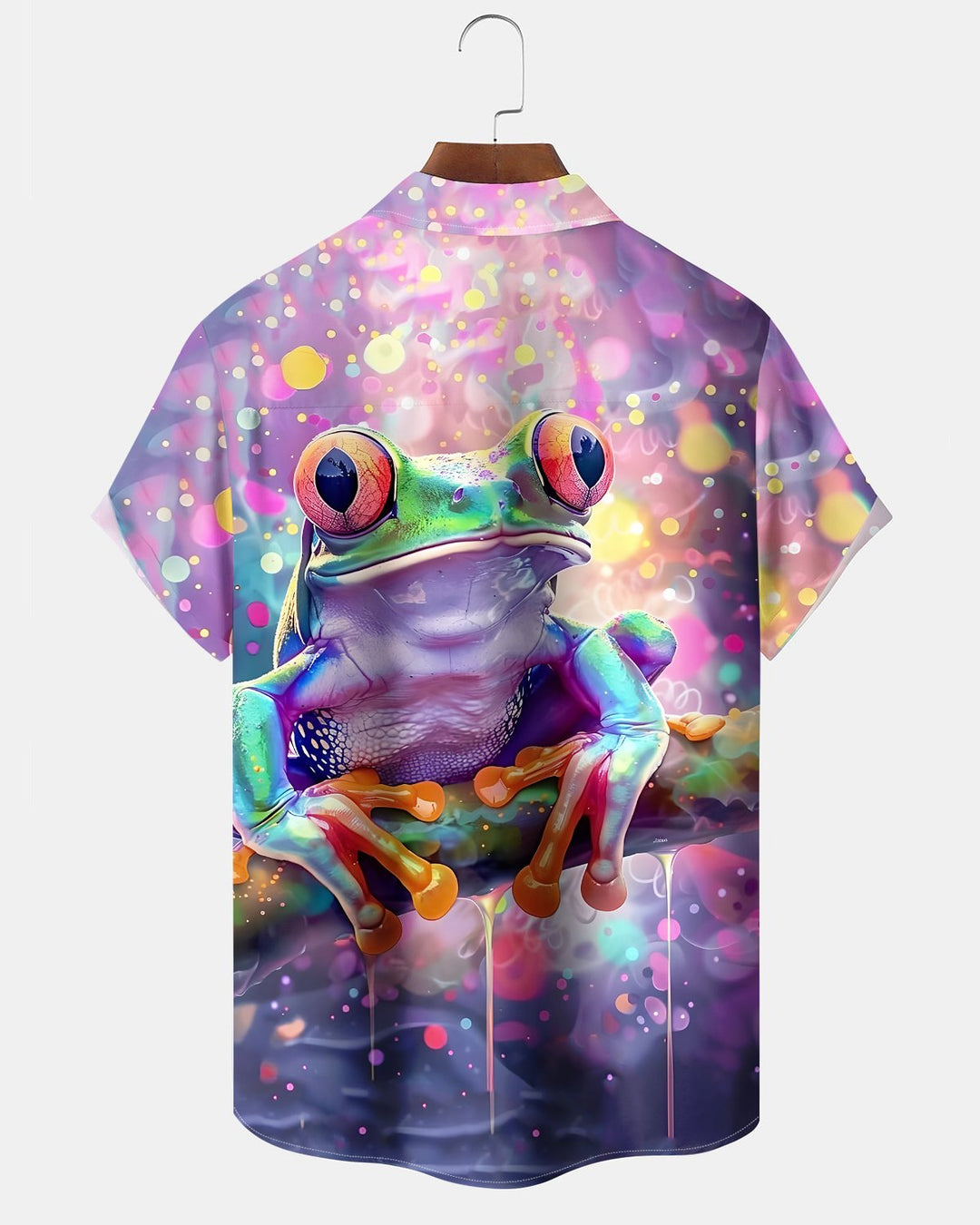 Alohadaddy® Vintage Frog Print Art Button Pocket Cardigan Men&