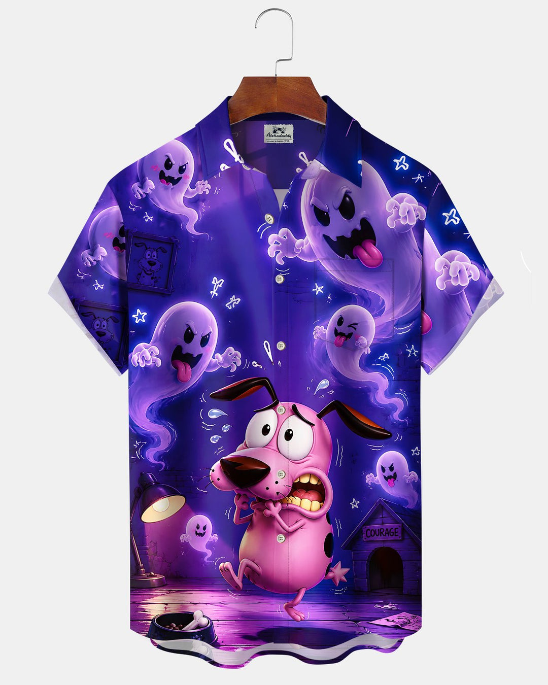 Alohadaddy® Holiday Halloween Graphic Print Button-Down Pocket Cardigan-Style Men&