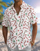 Alohadaddy® Men's Short-Sleeve Button-Down Shirt with Pocket Christmas Print