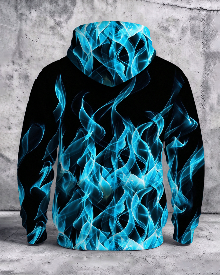 Alohadaddy® Men’s Abstract Flame Print Pullover Hoodie