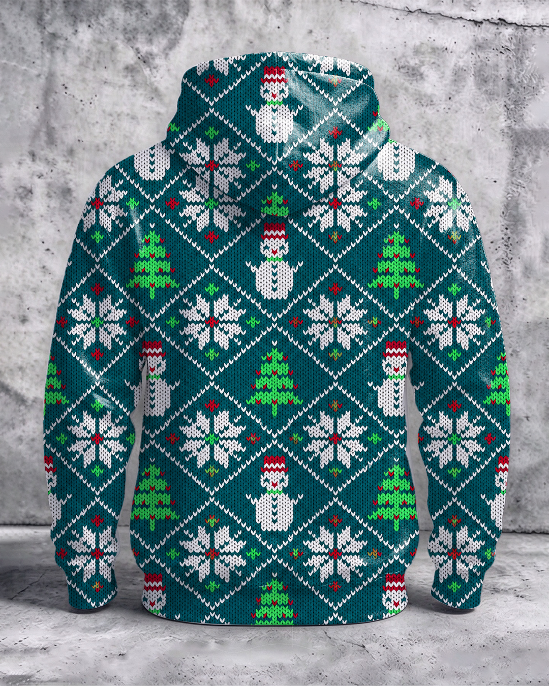 Alohadaddy® Men’s Christmas Snowman Print Pullover Hoodie