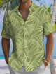 Alohadaddy® Hawaii Palm Leaf Art Print Moisture Wicking Stretch Men's Shirt Big & Tall