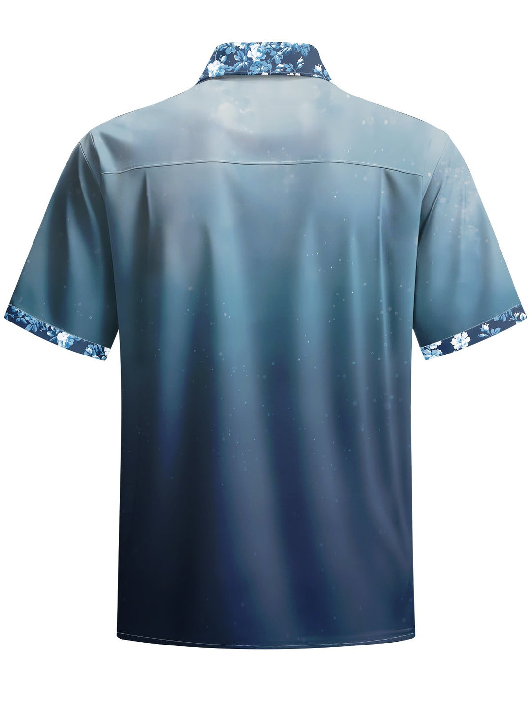 Alohadaddy® Vintage Floral Gradient Print Chest Pocket Men&