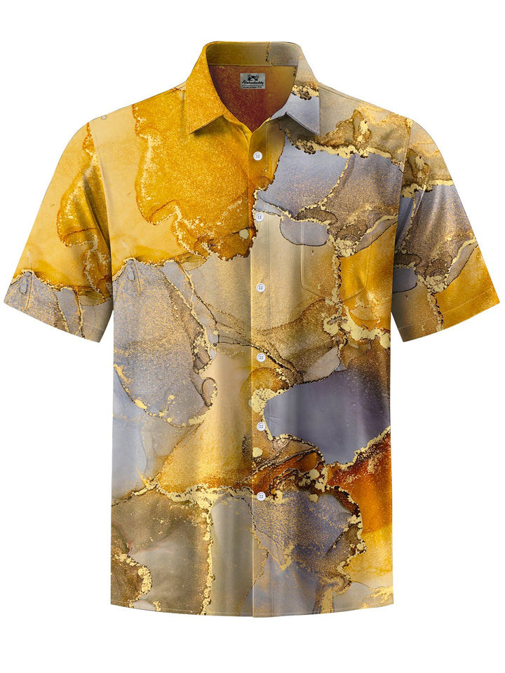 Alohadaddy® Casual Abstract Texture Print Art Men&