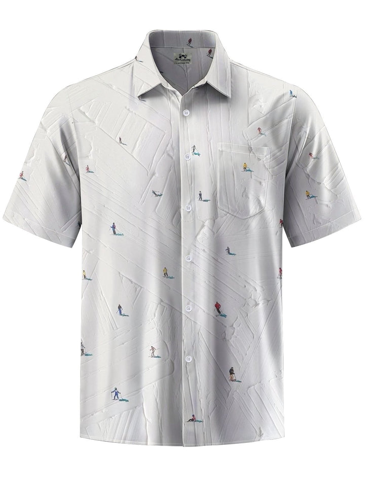 Alohadaddy® Casual Ski Print Art Pocket Stretch Men&
