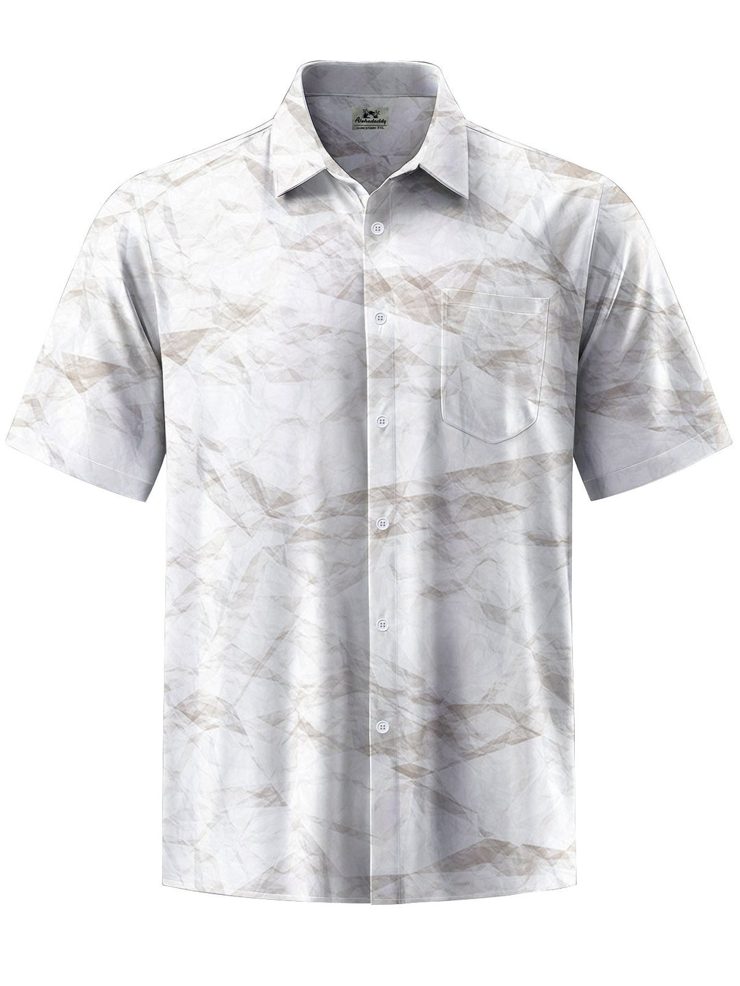 Alohadaddy® Casual Crinkled Board Print Art Stretch Men&