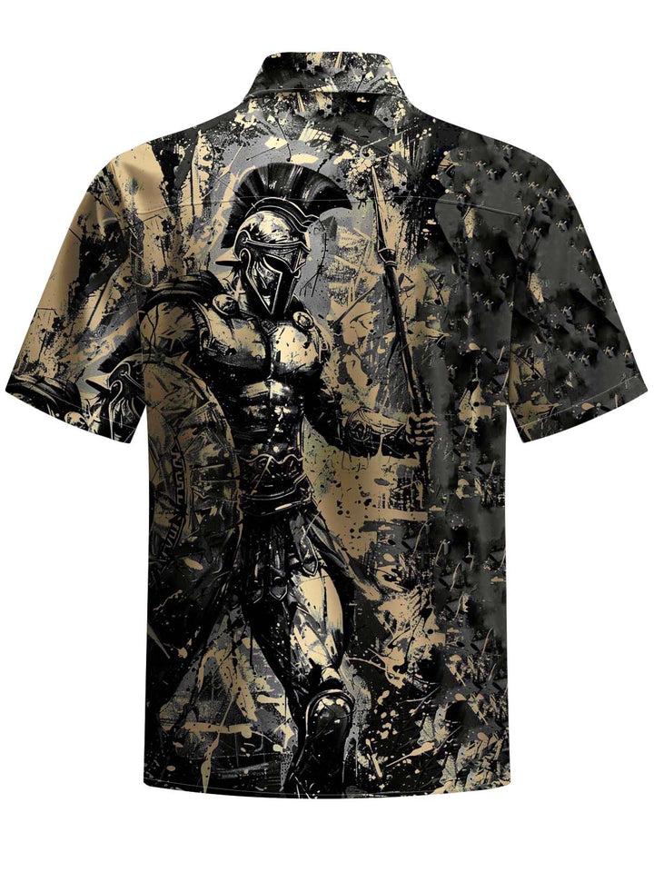 Alohadaddy® Vintage Spartan Art Print Chest Pocket Men&