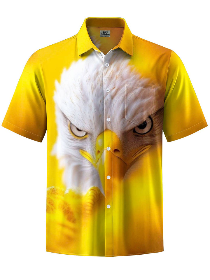 Alohadaddy® Casual Eagle Print Art Pocket Stretch Men&