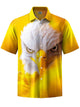 Alohadaddy® Casual Eagle Print Art Pocket Stretch Men's Short Sleeve Shirt Big & Tall