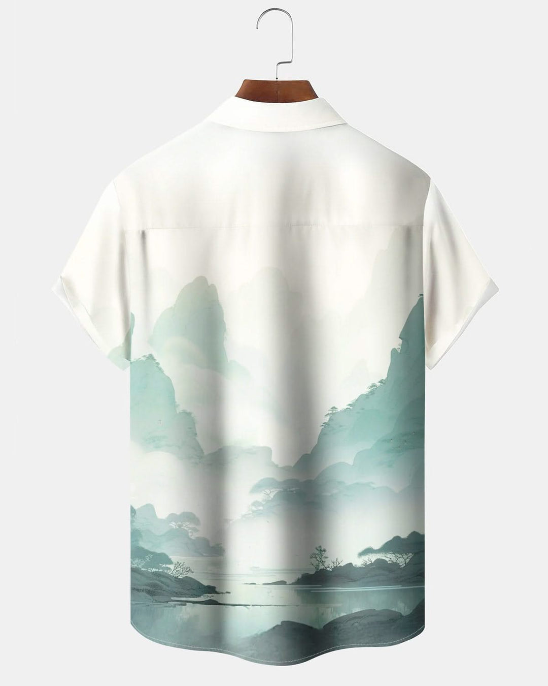 Alohadaddy® Casual Ink Painting Art Print Pocket Elastic Button Men&