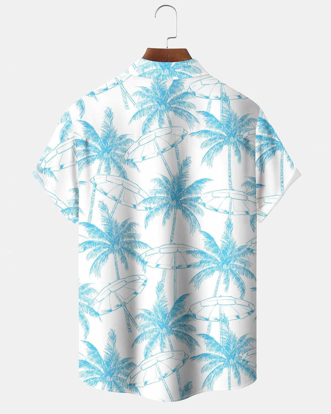 Alohadaddy® Hawaiian Palm Tree Print Art Button Cardigan Pocket Men&