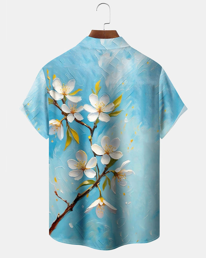 Alohadaddy® Casual Floral Print Art Button Pocket Cardigan Men&