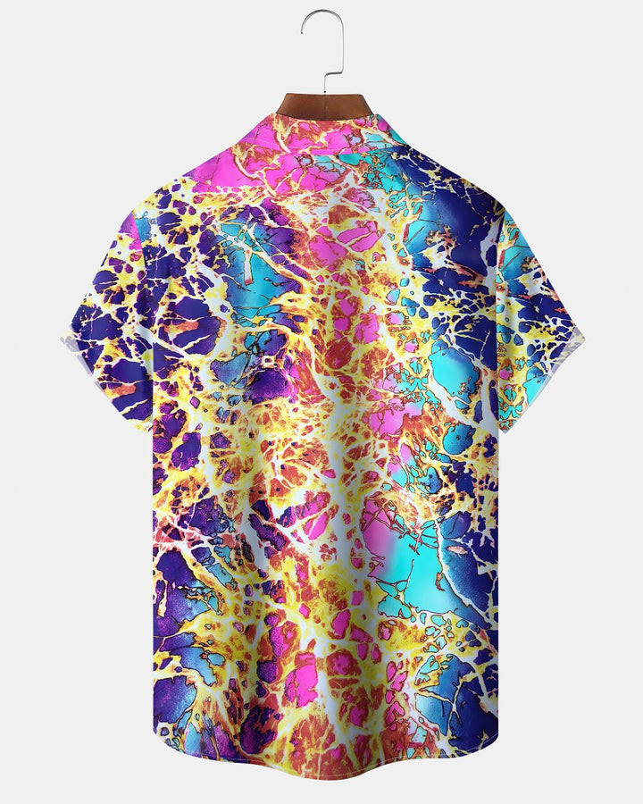 Alohadaddy® Vintage Abstract Print Art Button Pocket Cardigan Men&