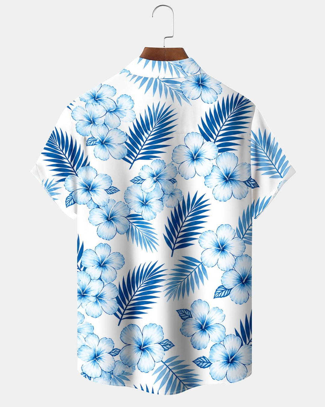 Alohadaddy® Hawaiian Palm Leaf Print Art Button Pocket Cardigan Men&