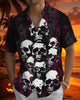 Alohadaddy® Men's Short-Sleeve Button-Down Shirt  Vintage Skull Print with Pocket