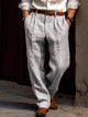 Pantalones casuales básicos con botones, bolsillos y cordón para hombre de Alohadaddy, tallas grandes y altas