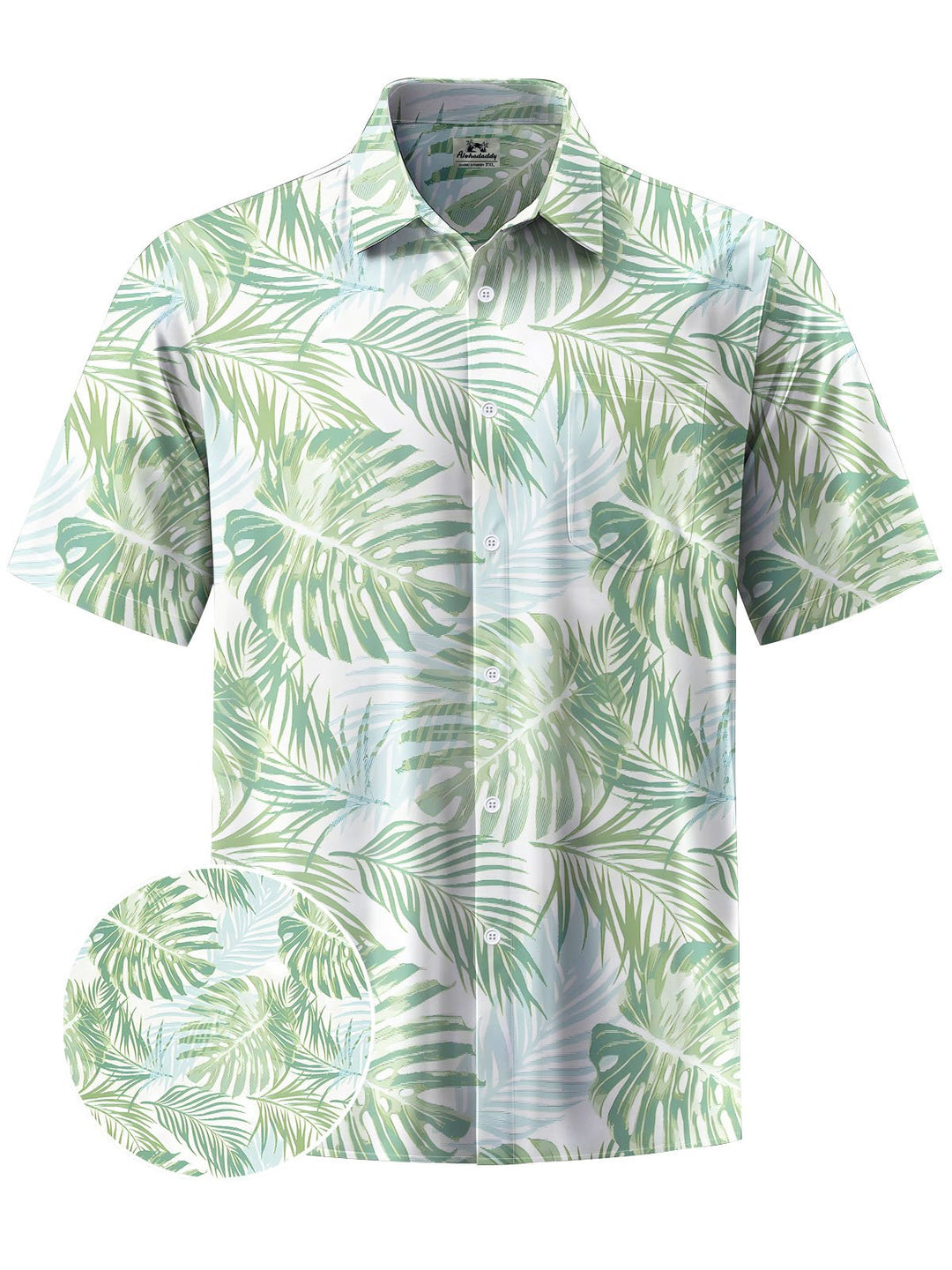 Alohadaddy® Hawaiian Leaves Printed Moisture Wicking Men&