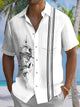 Alohadaddy® Casual Stripes Turtle Art Print Chest Pocket Mens Short Sleeve Shirt Big & Tall