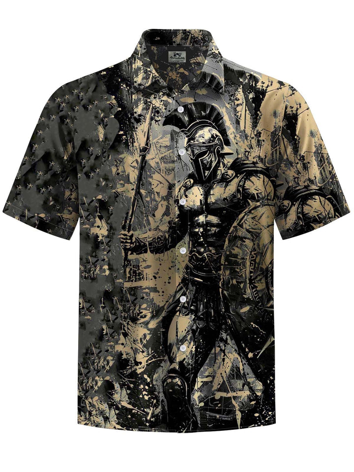Alohadaddy® Vintage Spartan Art Print Chest Pocket Men&