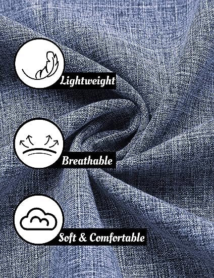 Alohadaddy Basic Cotton Linen Plain Men&