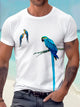 Alohadaddy® Hawaiian Parrot Print Men's Short Sleeve T-Shirt Big & Tall