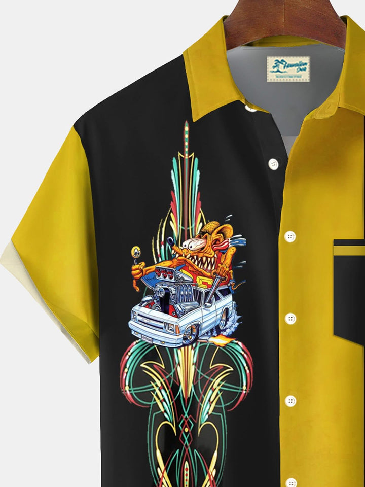 Alohadaddy® Vintage Pinstripe Rat Fink Print Men&