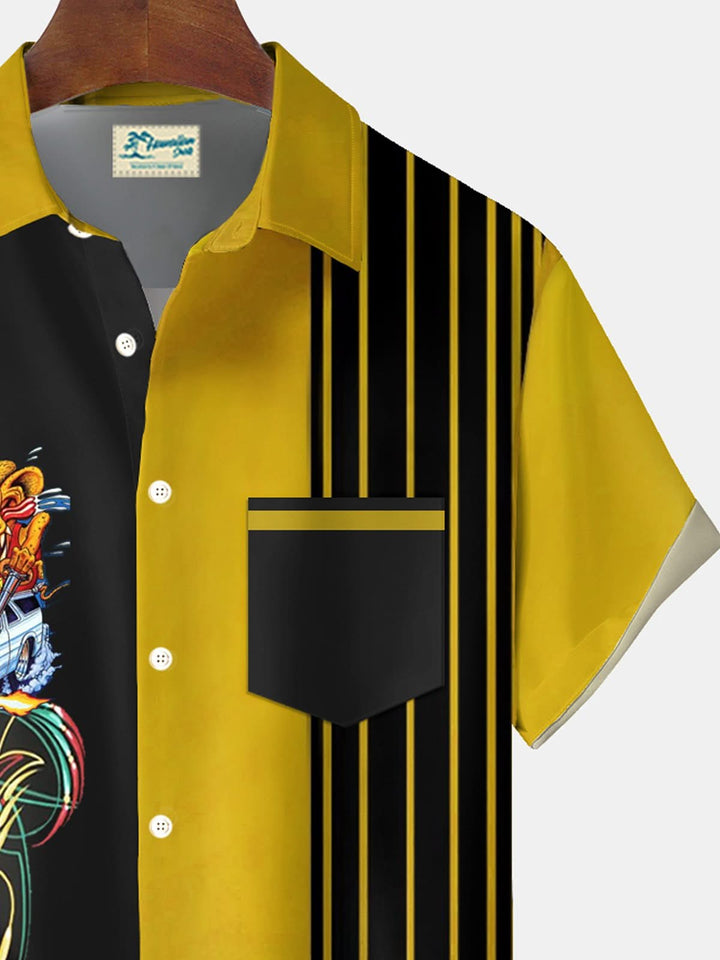 Alohadaddy® Vintage Pinstripe Rat Fink Print Men&