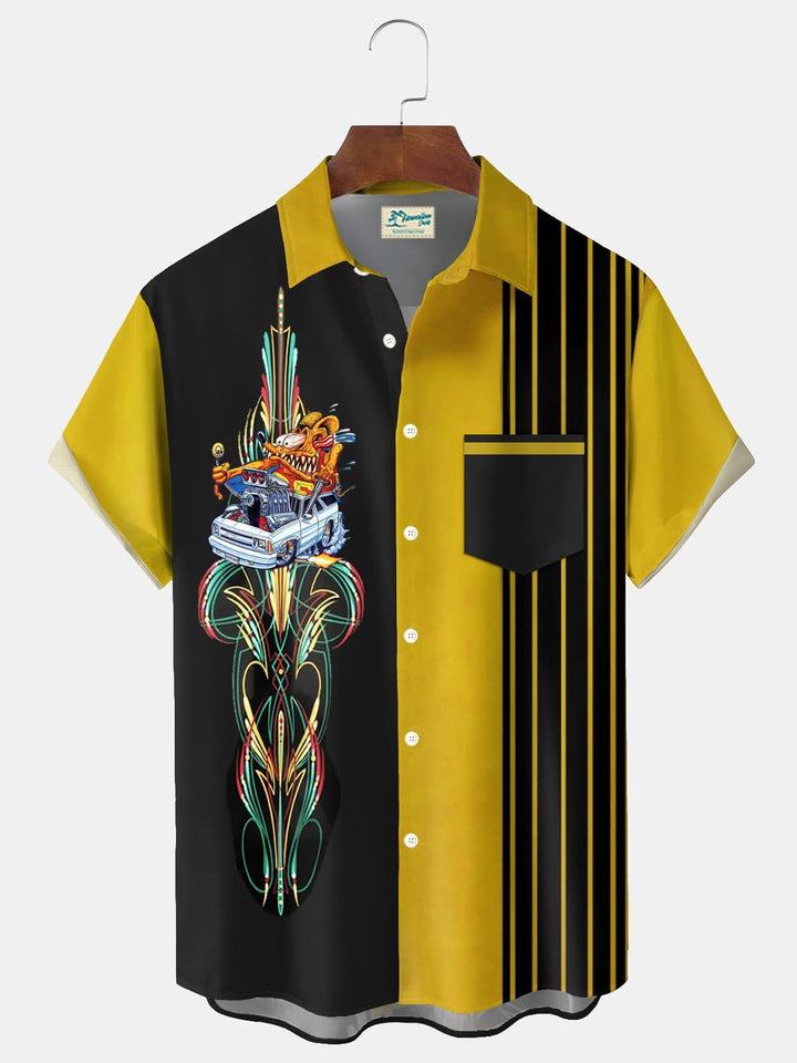 Alohadaddy® Vintage Pinstripe Rat Fink Print Men&