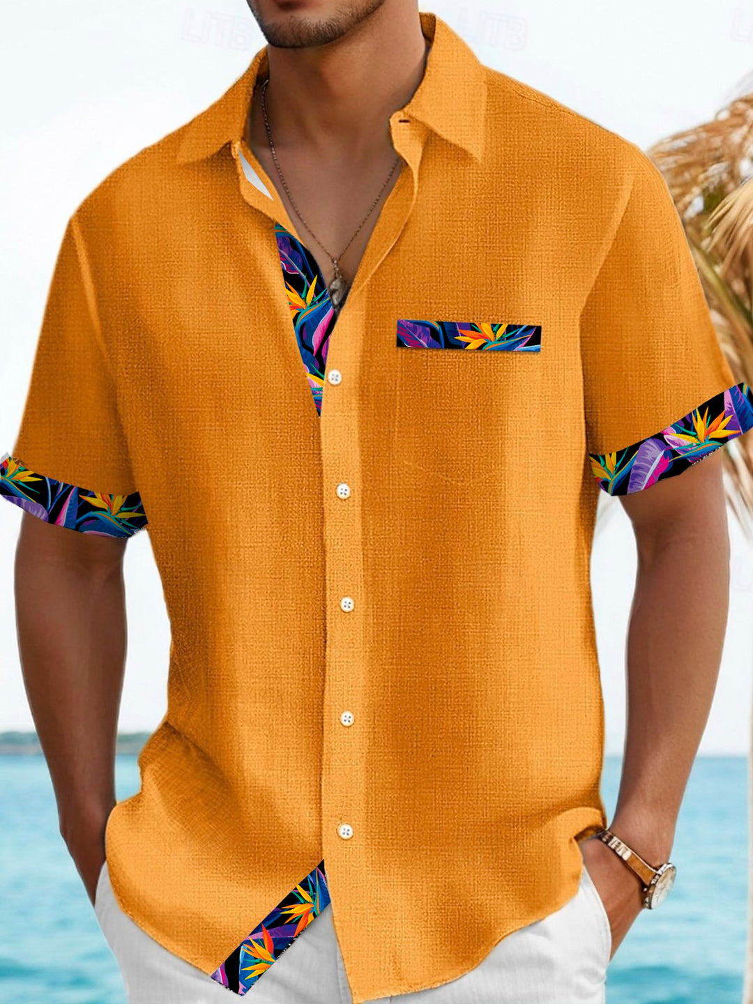 Alohadaddy® Vintage Hawaiian Floral Print Men&