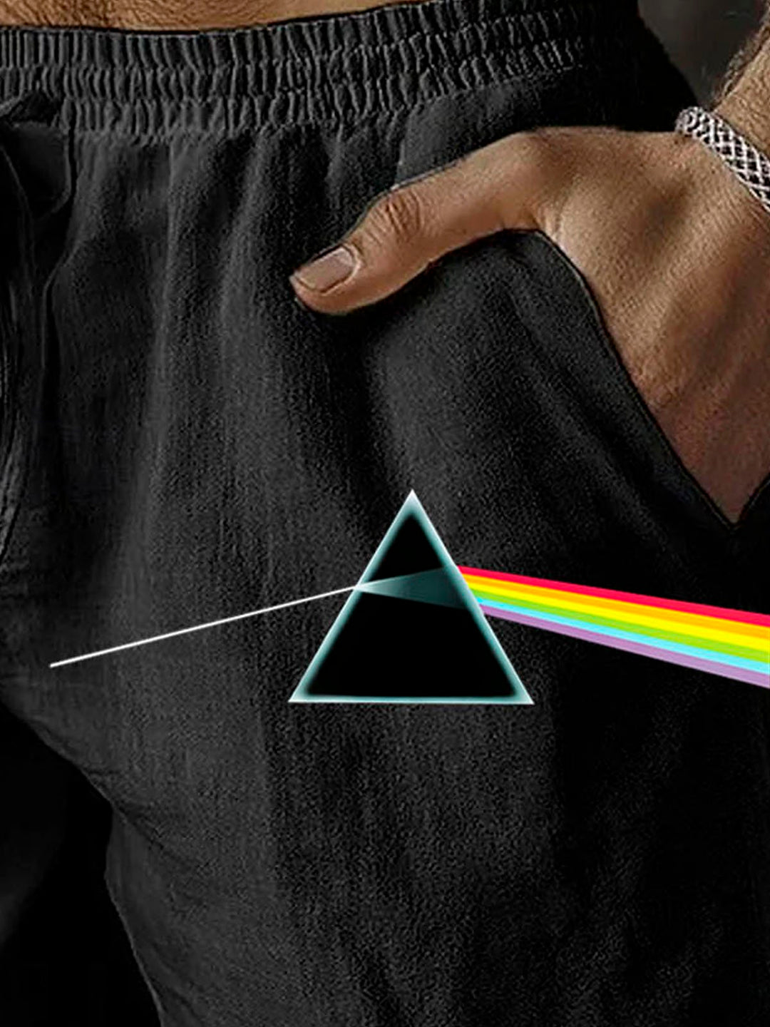 Alohadaddy® Retro Rock Music Rainbow Print Men&