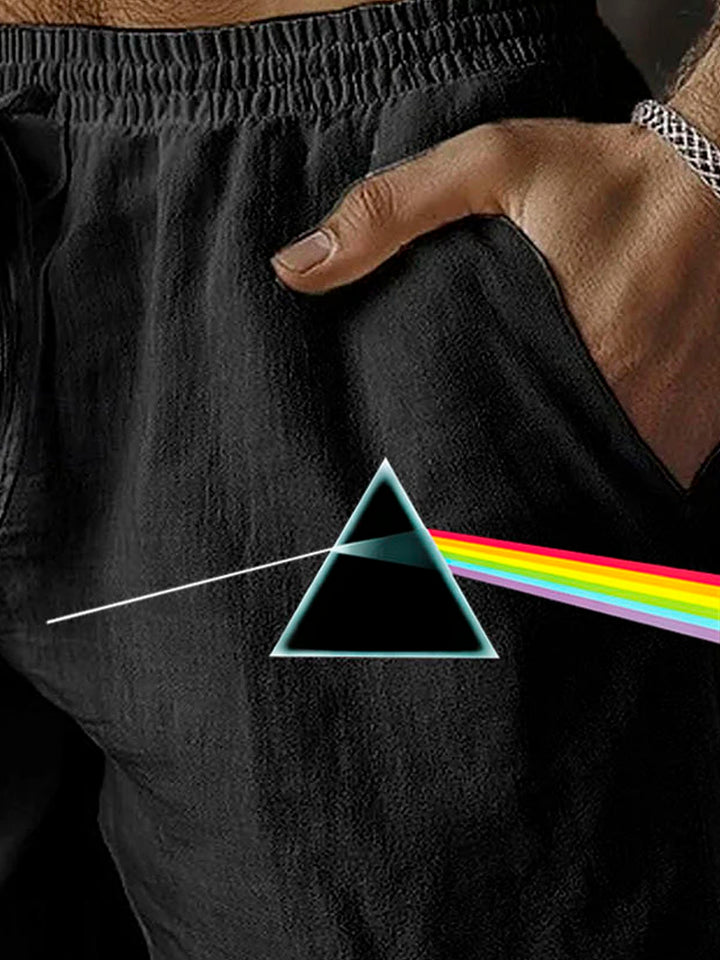 Alohadaddy® Retro Rock Music Rainbow Print Men&