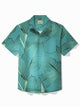 Alohadaddy Hawaiian Botanical Gold Leaf Print Men's Button Pocket Shirt
