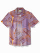 Alohadaddy Hawaiian Botanical Gold Leaf Print Men's Button Pocket Shirt