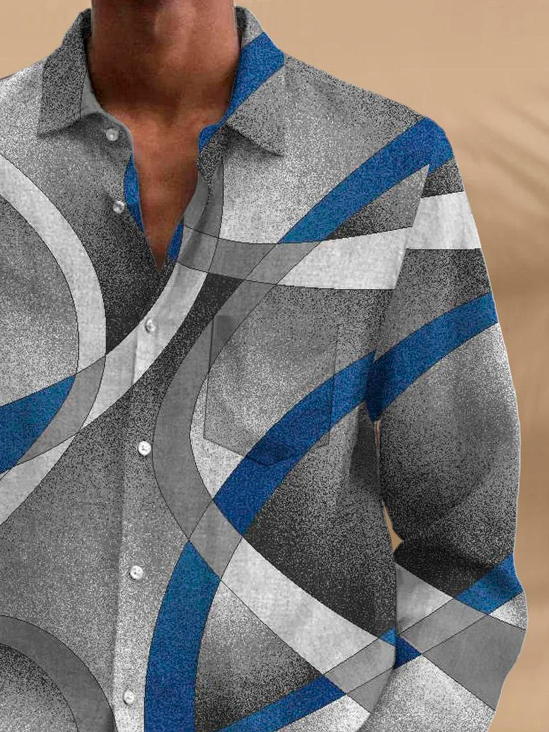 Alohadaddy Retro Geometric 3D Digital Print Men&