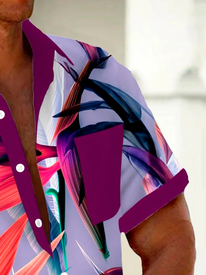Alohadaddy Hawaiian Flower 3D Digital Print Men&