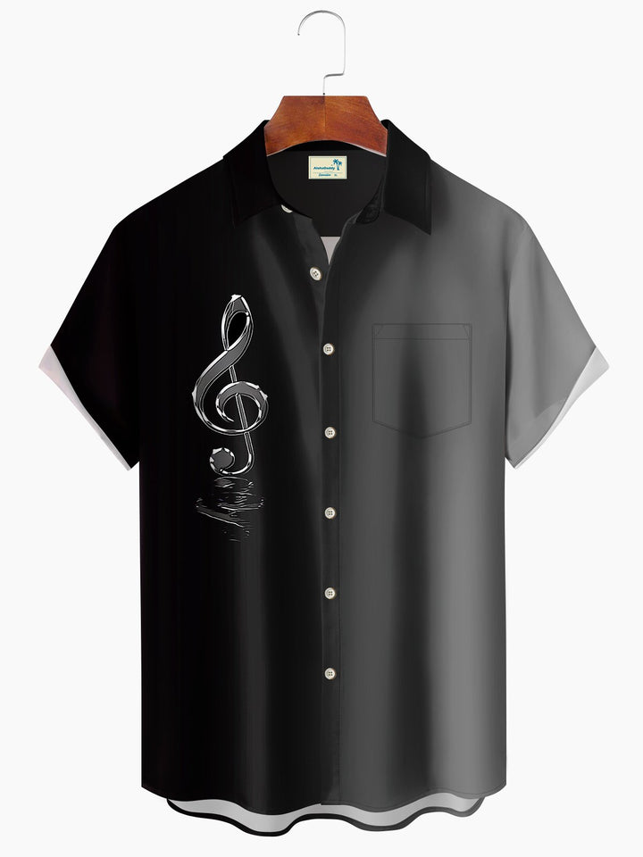 Alohadaddy Vintage Gradient Music Note Plus Size Men&