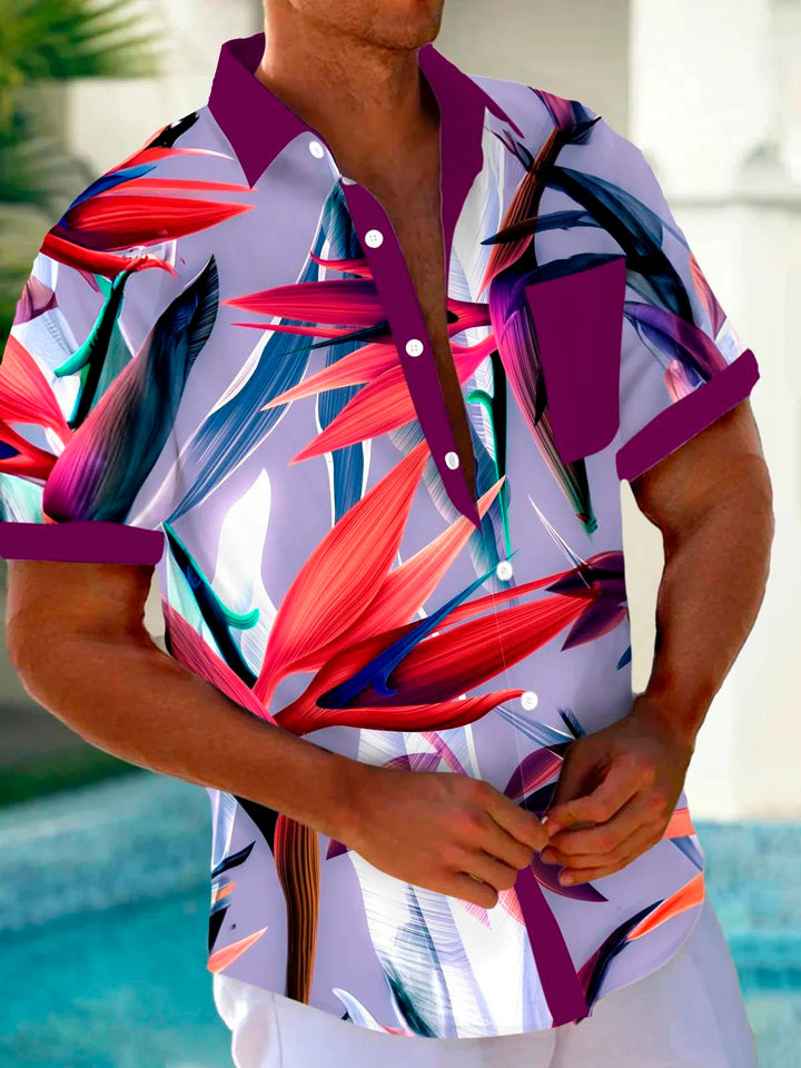 Alohadaddy Hawaiian Flower 3D Digital Print Men&