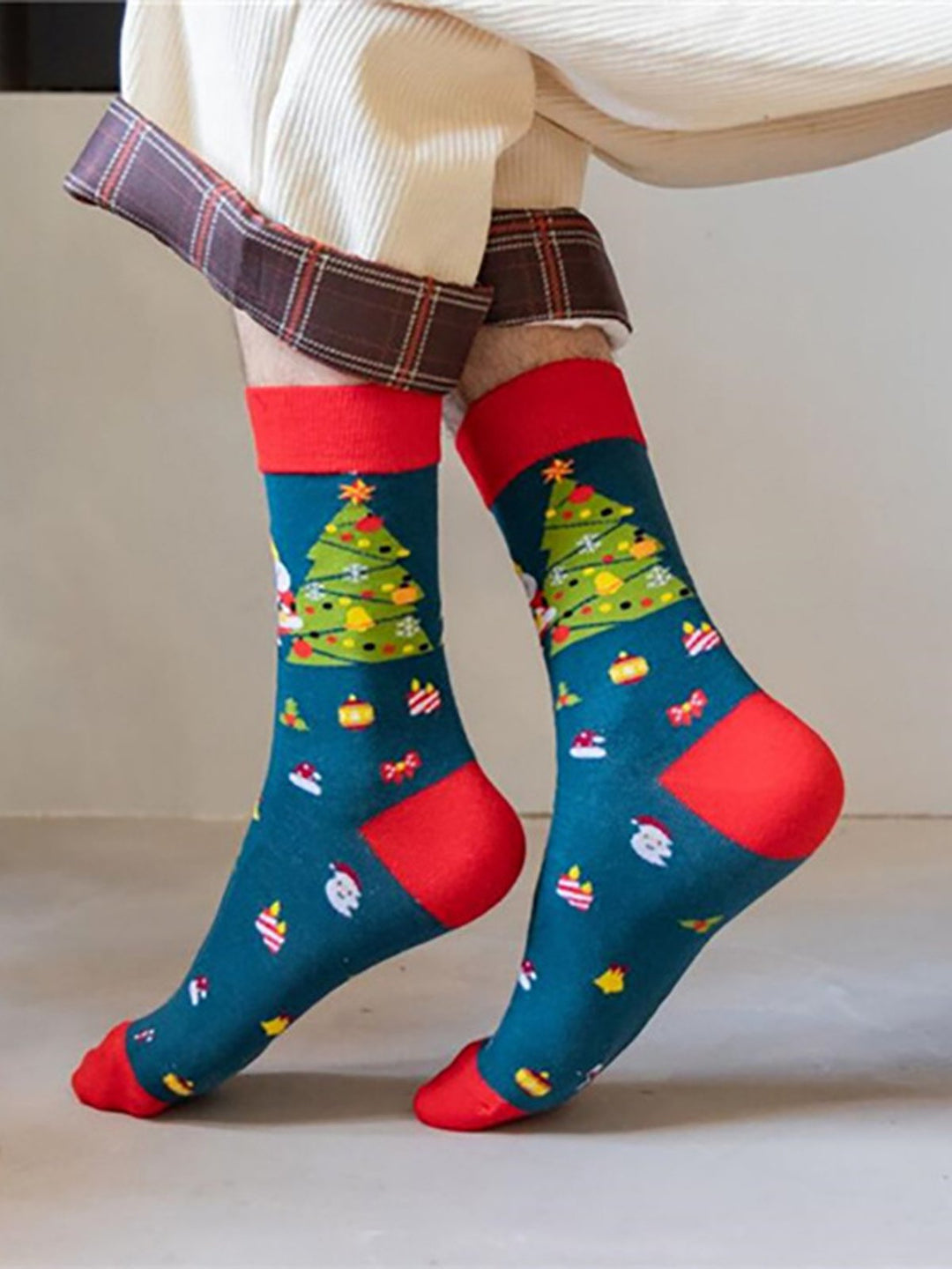 Alohadaddy Cartoon Santa Claus Snowman Elk Socks Christmas