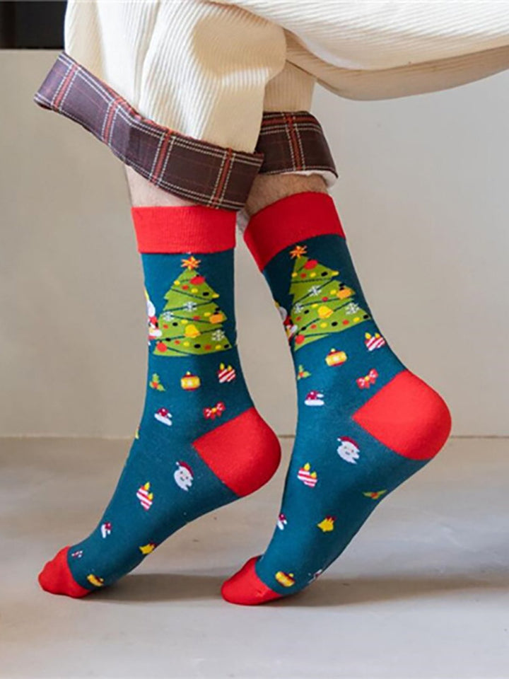 Alohadaddy Cartoon Santa Claus Snowman Elk Socks Christmas