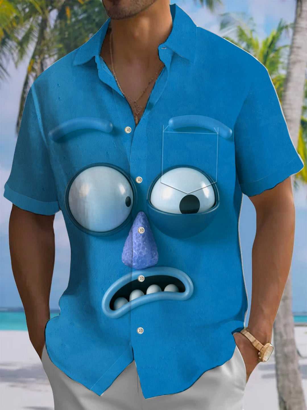 Aloha Daddy® Casual Cartoon Funny Expressions Print Art Men&