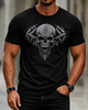 Alohadaddy Casual Crew neck Skull Print T-shirt
