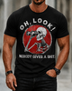 Alohadaddy Casual Crew neck Skull Veteran Print T-shirt