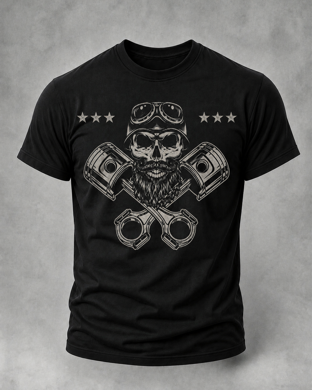 AlohadaddyCasual Crew neck Skull Metallic Print T-shirt