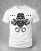AlohadaddyCasual Crew neck Skull Metallic Print T-shirt