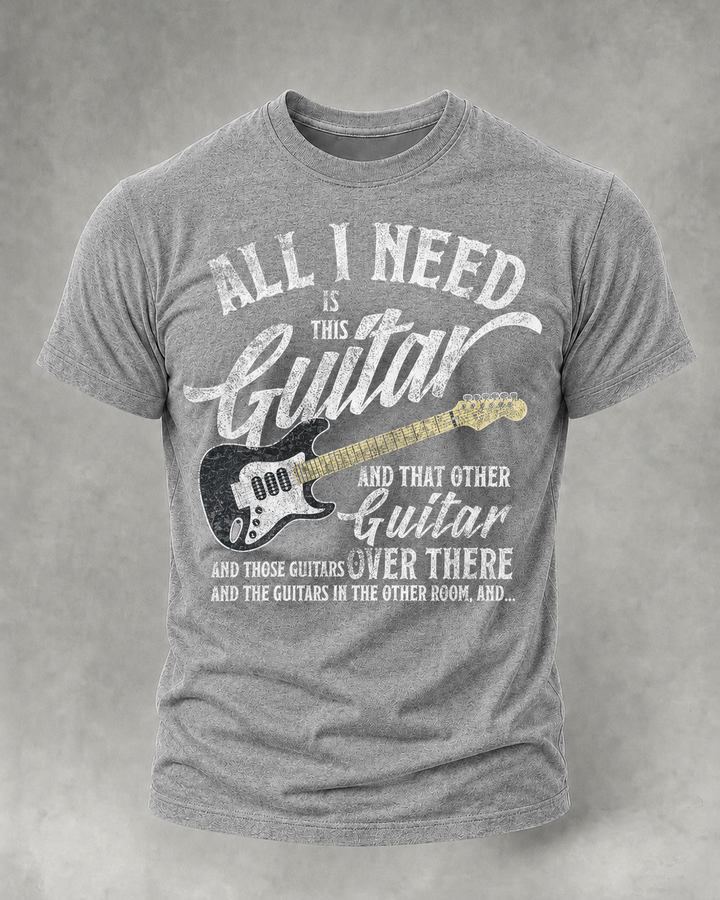 Alohadaddy Casual Crew neck Music Electric guitar Printt T-shirt