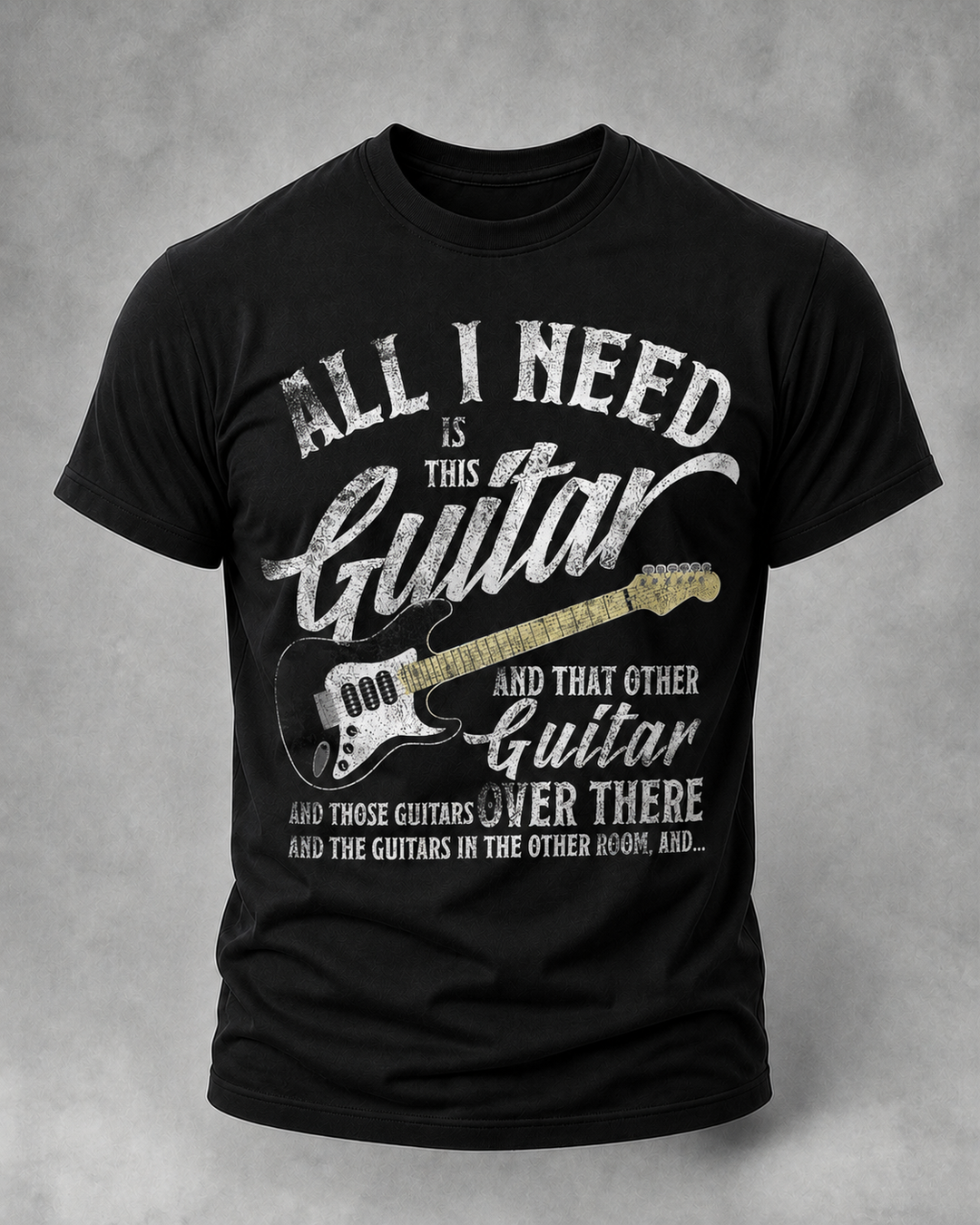Alohadaddy Casual Crew neck Music Electric guitar Printt T-shirt