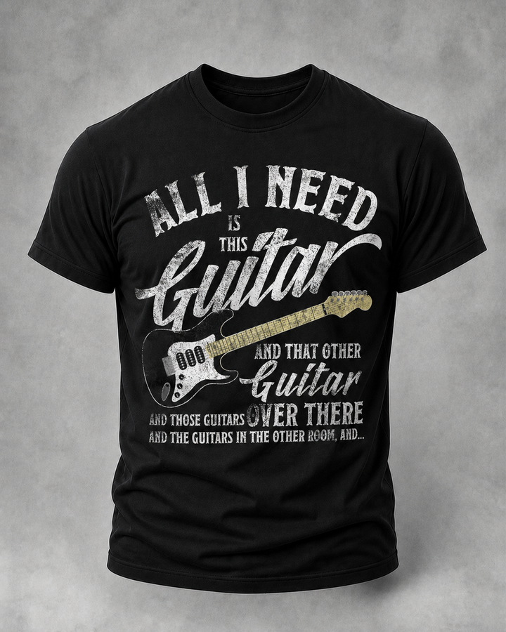 Alohadaddy Casual Crew neck Music Electric guitar Printt T-shirt