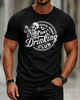 Alohadaddy Casual Retro Beer Print Crew neck T-shirt