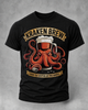 Alohadaddy Casual Retro Beer Print Crew neck T-shirt